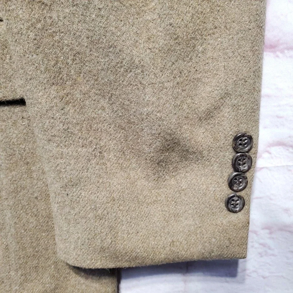 VTG Bill Blass Camel Hair Blazer Mens 42R Tan Sport Coat‎ Made USA 80s Old Money
